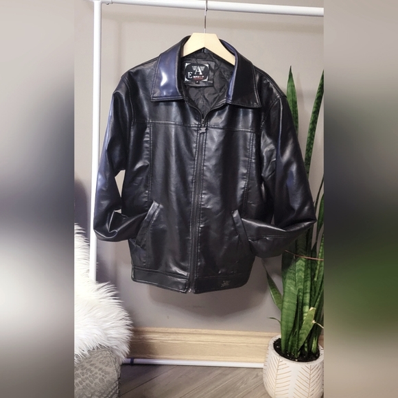 Men's faux leather jacket - Picture 1 of 9